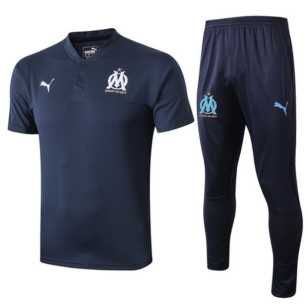 Polo Marseille Komplett Set 2019-20 Blau Fussballtrikots Günstig